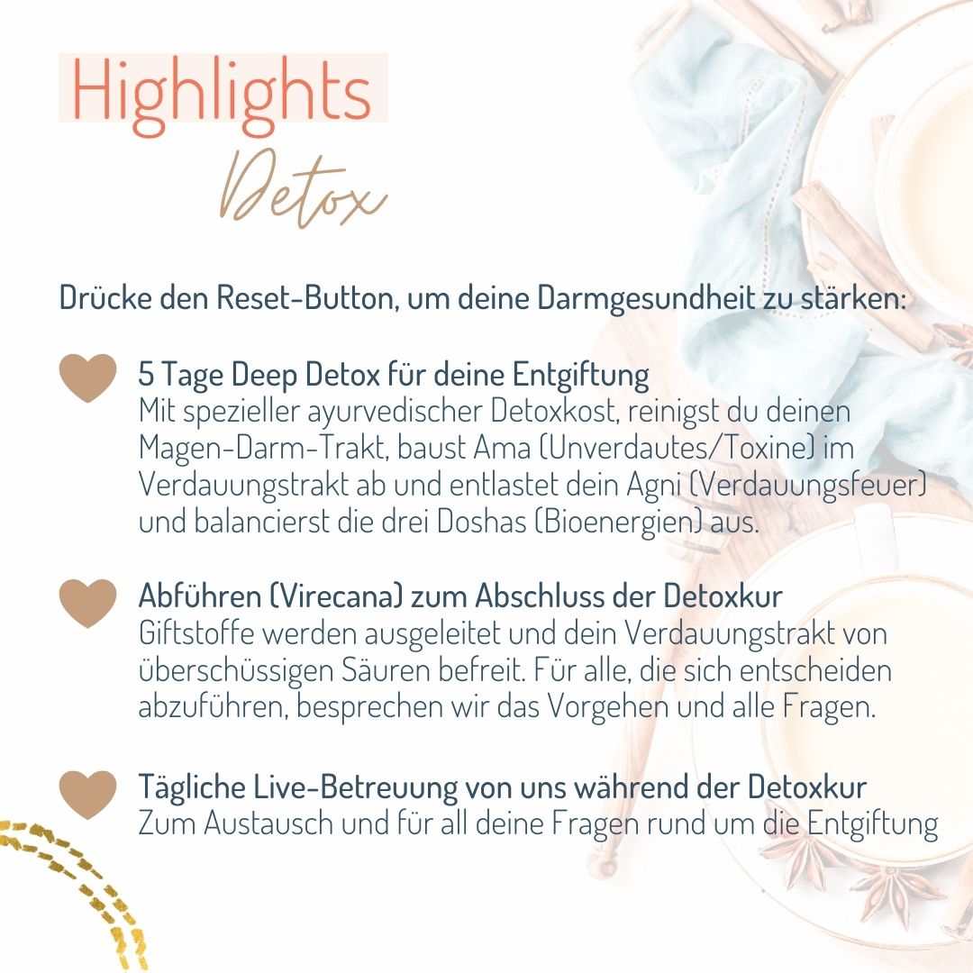 Highlights Detox Ablauf YogaAyurveda Detox Retreat